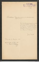 k.k. naturhistorisches Hofmuseum, Intendanzakten 1885-1896 (Hauer), Aktenzahl Z.614/1893, Seite 1